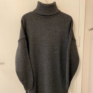 Topshop Turtleneck Sweater Midi Dress
